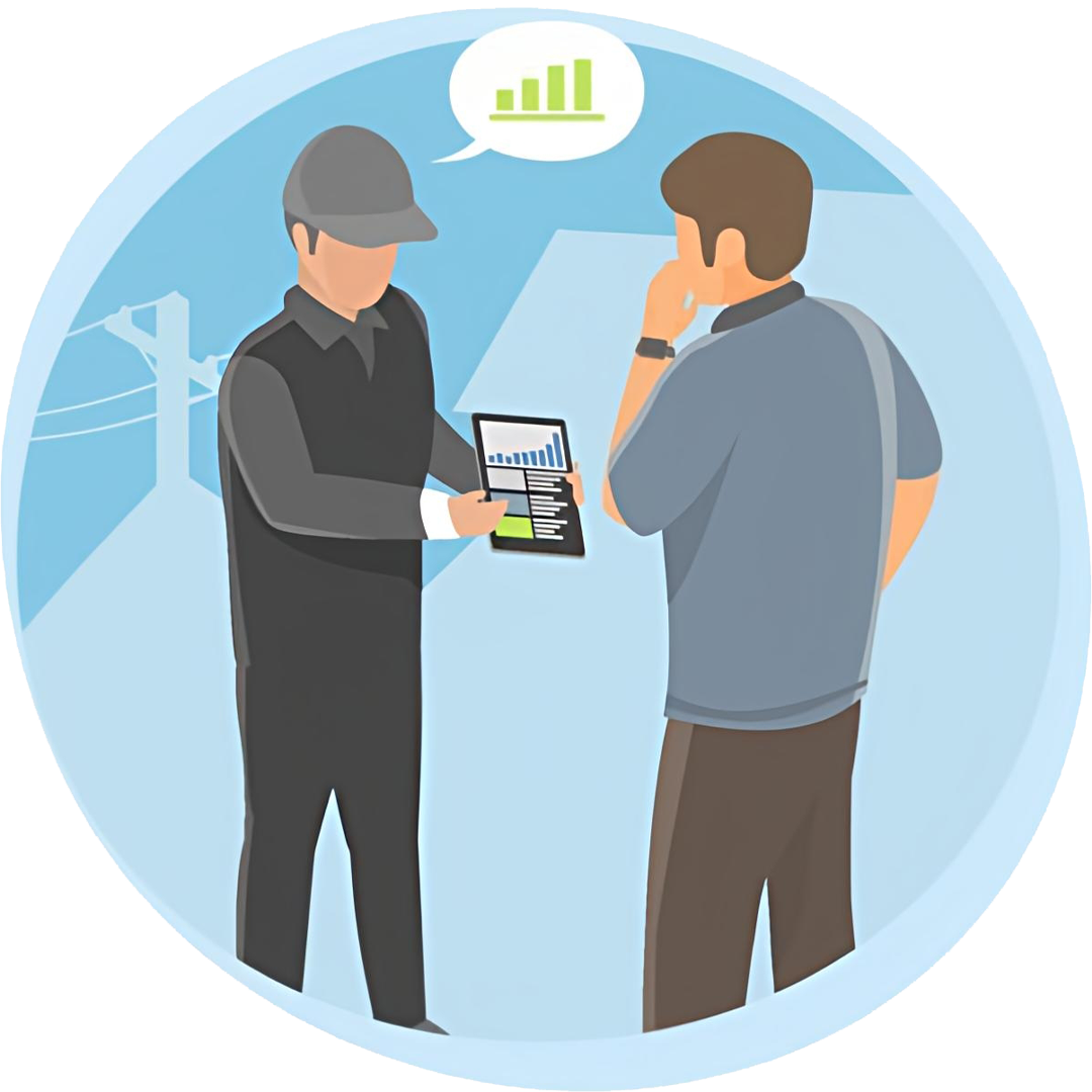 advising customers to manage solar panel efficiently